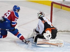 After scoring in his Oilers debut in Winnipeg last night, Mitch Moroz has been returned to the Edmonton Oil Kings of the WHL.