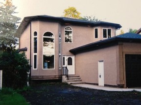 Photo of home with a suburban style garage in West Jasper Place. Photo by Irene Blain.