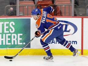 November 2, 2012: The Oklahoma City Barons play the Houston Aeros in an American Hockey League game at the Cox Convention Center in Oklahoma City.