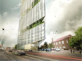 RedBrick's proposal for a new civic office tower in Edmonton. Designed by Atelier3AM.