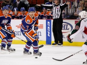 Jordan Eberle and the rest of the Oklahoma City Barons couldn't find a way to score in San Antonio on Sunday.