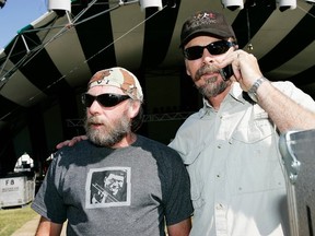 Neil Chalmers, left, and Don Snider, right, at Folk Fest in 2008. Photo by: Codie McLachlan / Edmonton Journal.