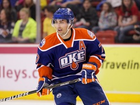 November 2, 2012: The Oklahoma City Barons play the Houston Aeros in an American Hockey League game at the Cox Convention Center in Oklahoma City.