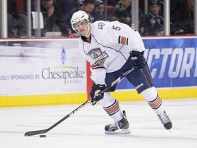 Justin Schultz was the poster boy for Oklahoma's struggles on Friday, being on the ice for all five goals against. (Photo: Steven Christy/OKC Barons)