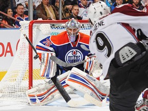 Edmonton Oilers goalie Nikolai Khabibulin