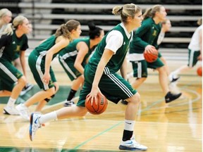 The Pandas basketball squad is in Calgary this weekend for the conference final four, where a win over the host Dinos Friday would punch Alberta's ticket to nationals. Photograph by: Bruce Edwards.