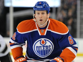 Edmonton Oilers defenceman Ryan Whitney will be a healthy scratch for the fourth time in eight games as his team plays the visiting Minnesota Wild Feb. 21, 2013.