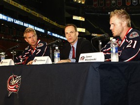 Scott Howson during his time as general manager of the Columbus Blue Jackets. (Photo: John Grieshop/Getty Images)