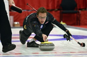 LARRY WONG/EDMONTON JOURNAL, FILE

Brendan Bottcher delivers a rock during the Alberta men's curling championship at the Leduc Recreation Centre on Feb. 8, 2013.