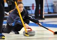 ED KAISER/EDMONTON JOURNAL

NAIT Ooks skip Karynn Flory looks down as she throws her rock in a round-robin game at the Canadian Colleges Athletic Association curling championships at the Avonair Curling Club on March 21, 2013.