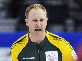 ED KAISER / EDMONTON JOURNAL

Northern Ontario skip Brad Jacobs  beat Ontario's Glenn Howard 9-7 in the Tim Hortons Brier semifinal Sunday morning, March 10, at Rexall Place.