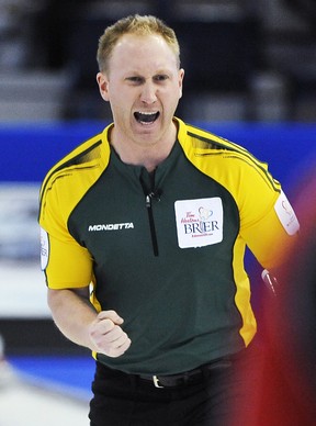 ED KAISER / EDMONTON JOURNAL

Northern Ontario skip Brad Jacobs  beat Ontario's Glenn Howard 9-7 in the Tim Hortons Brier semifinal Sunday morning, March 10, at Rexall Place.