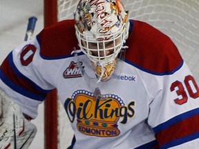 Edmonton Oil Kings goalie Tristan Jarry.