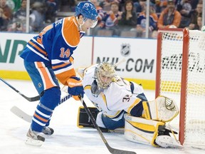 EDMONTON, AB. MARCH 17 , 2013 - of the Edmonton Oilers, of the Nasville Predators of the National Hockey League at Rexall Place in Edmonton. SHAUGHN BUTTS/EDMONTON JOURNAL