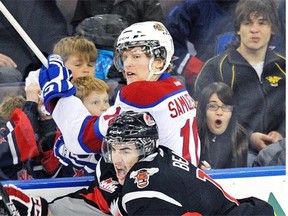 Oil Kings forward Henrik Samuelsson returned from his two-game suspension Friday in Brandon, where he scored in the shootout.