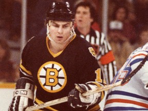 Boston Bruins centre Steve Kasper in 1982 against the Edmonton Oilers. Edmonton Journal file photo