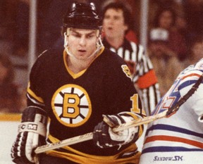 Boston Bruins centre Steve Kasper in 1982 against the Edmonton Oilers. Edmonton Journal file photo