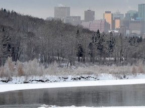 A frosty city skyline by John Lucas/Edmonton Journal.