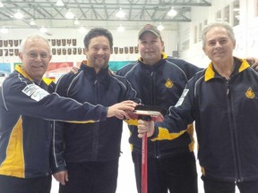 Two father-and-son pairs of Brian and Scott Pfeifer plus Jamie and Craig King from the St. Albert Curling Club won the Edmonton Area Curling Clubs' Tournament of Champions in the men's event  on April 17, 2013, at the Saville Community Sports Centre.