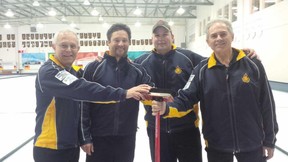 Two father-and-son pairs of Brian and Scott Pfeifer plus Jamie and Craig King from the St. Albert Curling Club won the Edmonton Area Curling Clubs' Tournament of Champions in the men's event  on April 17, 2013, at the Saville Community Sports Centre.