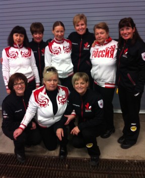 CATHY KING RINK

Even though the game was lopsided, Cathy King's Canadian senior women's team and Russia's Ludmila Murova enjoyed their limited social interaction because of the language barrier on Sunday.