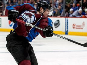 Colorado Avalanche centre Matt Duchene in action against the Edmonton Oilers in February 2013. Photo by Dustin Bradford, Getty Images