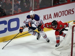 Edmonton Oilers forward Mike Brown in a game against Chicago. (Photo: Jonathan Daniel/Getty Images)