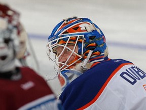 Devan Dubnyk has been getting into the heads of his counterparts with Colorado Avalanche.  (Photo by Michael Martin/NHLI via Getty Images)