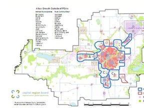 Priority growth areas identified by the Capital Region Board. Supplied.