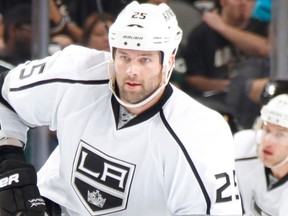 Los Angeles Kings winger Dustin Penner was a force in Game 1 of his team's NHL playoff series with the St. Louis Blues April 30, 2012. Getty Images photo