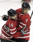 Jordan Eberle and Taylor Hall are no strangers to representing Canada.(AP Photo/The Canadian Press, Geoff Howe)