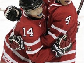 Jordan Eberle and Taylor Hall are no strangers to representing Canada.(AP Photo/The Canadian Press, Geoff Howe)