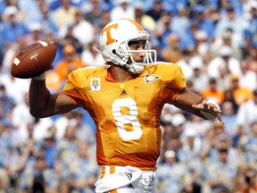 Quarterback Jonathan Crompton, shown here with the Tennessee Volunteers, has joined the CFL Edmonton Eskimos. Getty Images photo