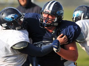 Linden Gaydosh, here as a Ross SHeppard high school lineman in 2008, was taken first overall by the Hamilton Tiger-Cats in the 2013 CFL Draft on Monday, May 6, 2013. Photo by Shaughn Butts, Edmonton Journal file