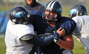 Linden Gaydosh, here as a Ross SHeppard high school lineman in 2008, was taken first overall by the Hamilton Tiger-Cats in the 2013 CFL Draft on Monday, May 6, 2013. Photo by Shaughn Butts, Edmonton Journal file