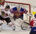 DOUG BEGHTEL, THE OREGONIAN, FILE

Portland Winterhawks centre Nicolas Petan tries to redirect the puck in front of Edmonton Oil Kings goalie Laurent Brossoit during the fifth game of the  Western Hockey League final on May 10, 2013, at Portland's Rose Garden.