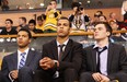 2013 Draft prospects (from left to right) Seth Jones, Darnell Nurse and Jonathan Drouin. (Photo: Gail Oskin/Getty Images)