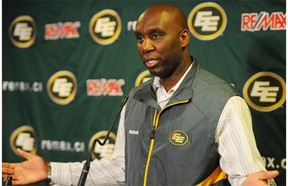 Edmonton Eskimos head coach Kavis Reed. Photo by Bruce Edwards, Edmonton Journal