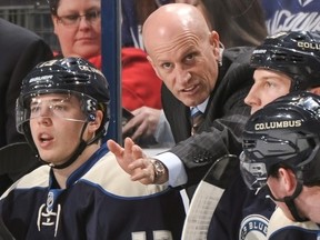 Keith Acton, here behind the Columbus Blue Jackets bench as an assistant coach, was named associate coach of the Edmonton Oilers on June 28, 2013.