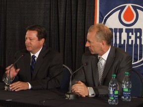 Ralph Krueger may have been a visionary hire, but it was Steve Tambellini's vision. Less than a year later, both have been let go by the Edmonton Oilers. (Photo: Bruce McCurdy)