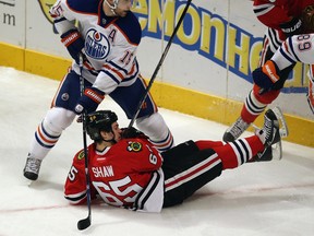Take THAT, Andrew Shaw! (Photo: Jonathan Daniel/Getty Images North America)