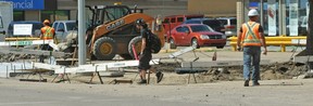 Streetscape improvements on Stony Plain Road June 26, 2013. Photo by Larry Wong, Edmonton Journal