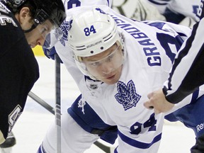 Mikhail Grabovski settles in to the faceoff dot. (Photo: Justin K. Aller/Getty Images North America)