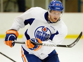 David Musil styling in an Oil drop at last month's development camp (Photo: Larry Wong/Edmonton Journal)
