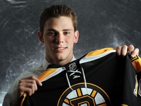 Tyler Seguin, drafted second overall by the Boston Bruins, poses for a portrait after he was drafted during the 2010 NHL Entry Draft on June 25, 2010, in Los Angeles. The Bruins traded Seguin to the Dallas Stars on July 4, 2013, in a multi-player deal.