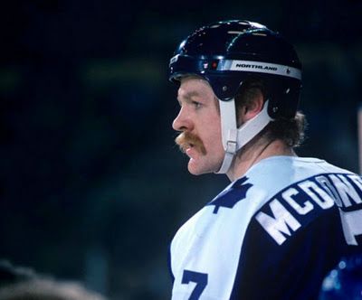 Leaf all-stars Darryl Sittler (left), Lanny McDonald and Borje