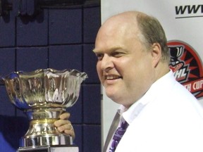 Bob Green's Edmonton Oil Kings won the Ed Chynoweth Cup as WHL champions in 2012.