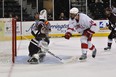 John McCarron scores a beauty against Colgate. (Photo: Cornell Hockey)