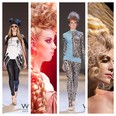 (from left) Aragondina photo of Cherie Howard design; Donna Lynn photo of fantasy hair, Aragondina photo of Rebecka Pichoch design, Ferd Isaac photo of fantasy hair.