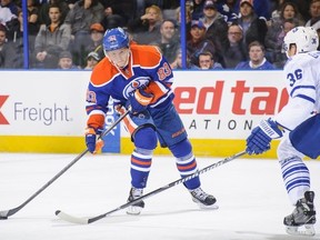 Ales Hemsky on the attack (Photo by Derek Leung/Getty Images)